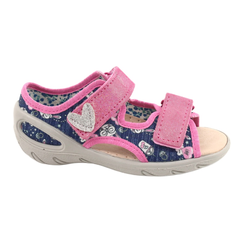 Befado children's shoes pu 065P151 navy blue pink Befado children's shoes pu 065P151 navy blue pink