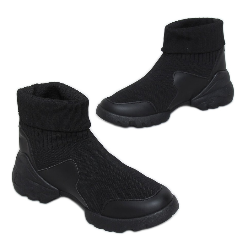 Black LA156 Black ankle socks sports shoes