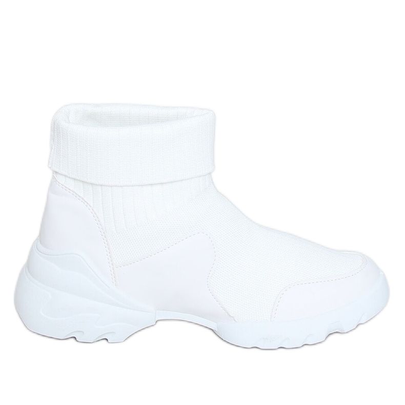 White LA156 White high-top socks sports shoes