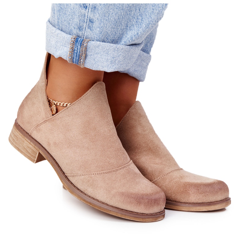 PS1 Women's Boots With Cut-outs Beige Hillary brown