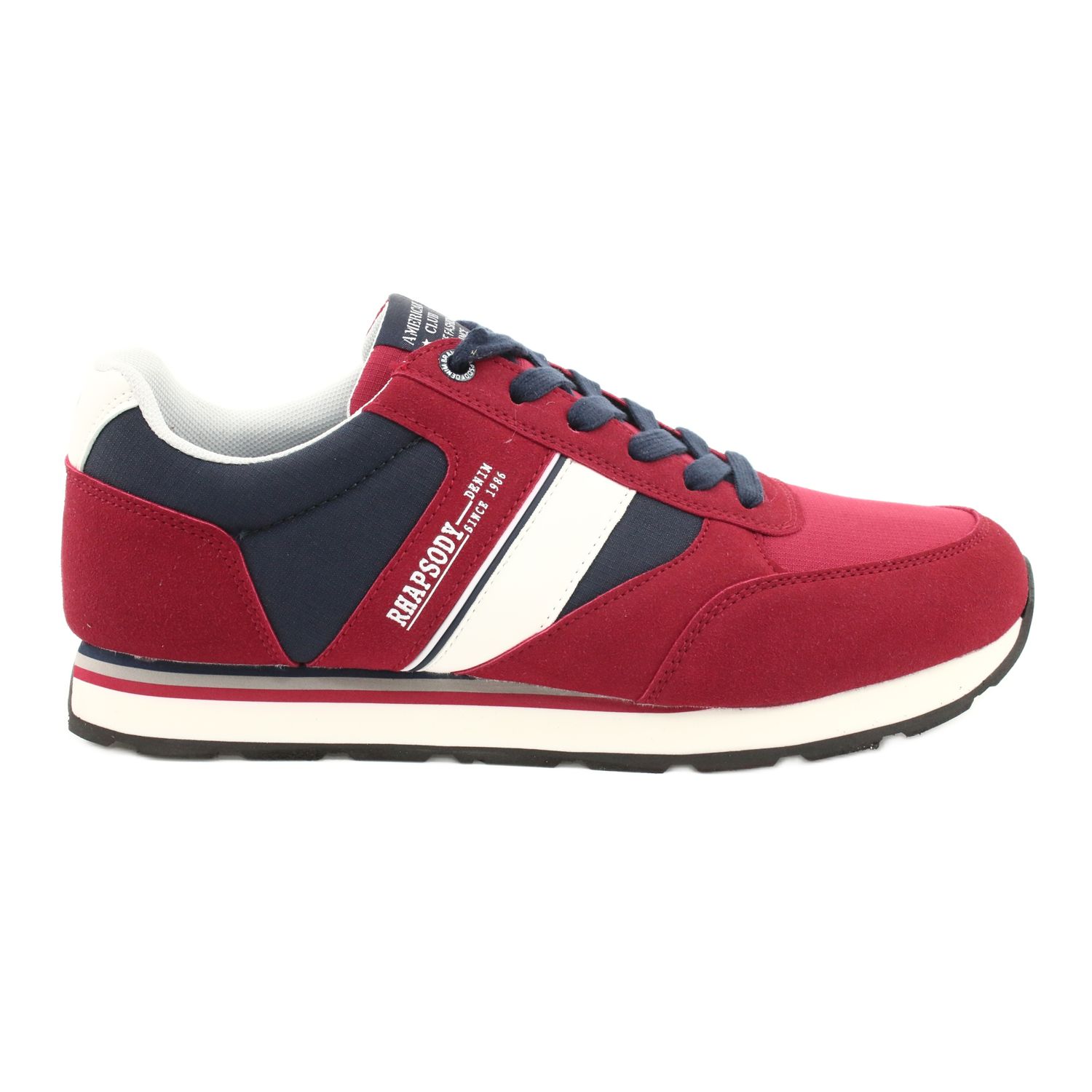 American club RH14 men s sports shoes white red navy blue KeeShoes