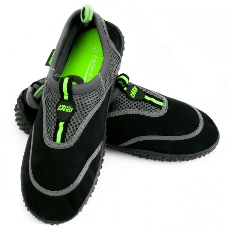 Beach shoes AQUA-SPEED black, gray, lime 5A