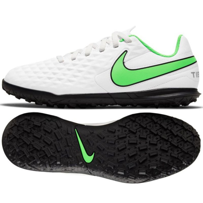 Nike Tiempo Legend 8 Club Tf Jr AT5883 030 football shoes white white