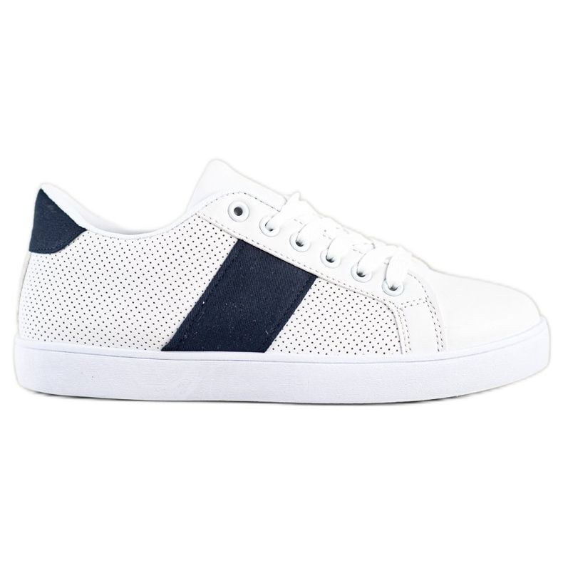 SHELOVET Openwork Sneakers With Eco Leather white