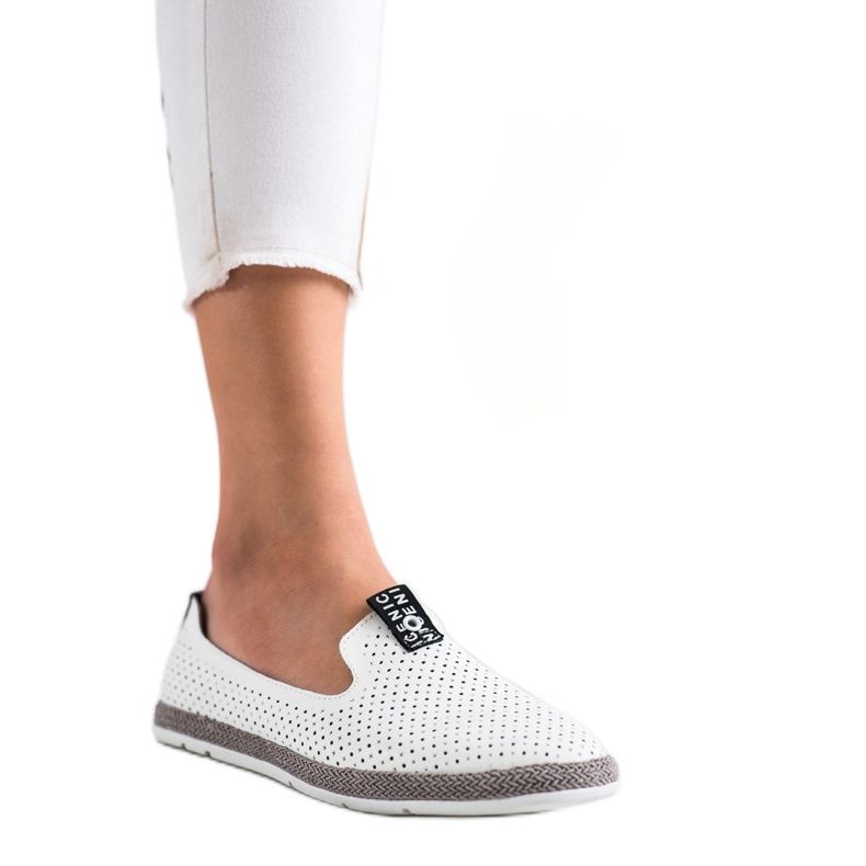 Filippo Casual Leather Slipons white