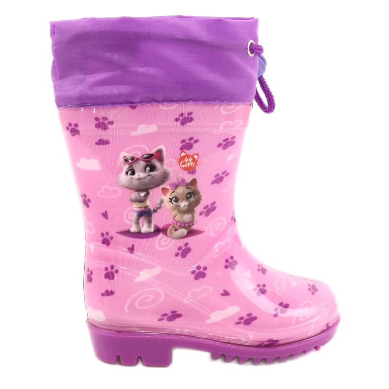 American Club American Pink Kitties Galoshes KAL05 violet