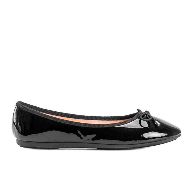 Black lacquered ballerinas DY-01Y