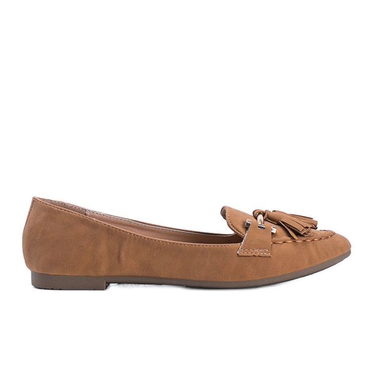 Brown fringed Ana loafers Brown fringed Ana loafers