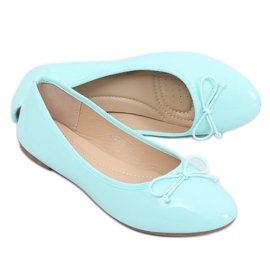 Mint lacquered ballerinas 1JB-18181 Green