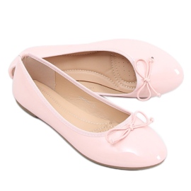 Pink lacquered ballerinas 1JB-18181 Pink