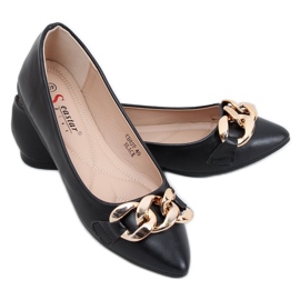 Black CD82P Black ballerinas with chain Black CD82P Black ballerinas with chain