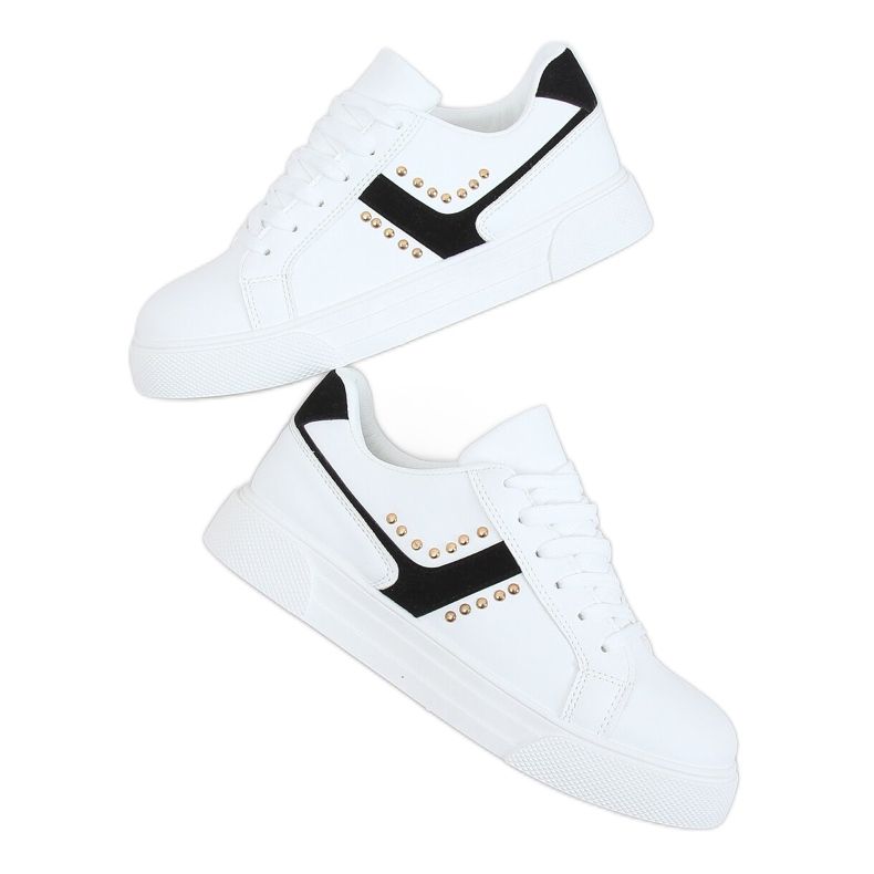 White women's sneakers 1063 Black