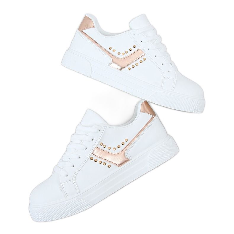 White women's sneakers 1063 Champagne