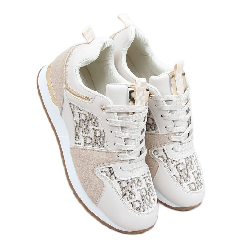 Beige sports shoes V8033-3 Beige