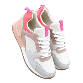 Multicolored sports shoes B0-671 White Multicolored sports shoes B0-671 White