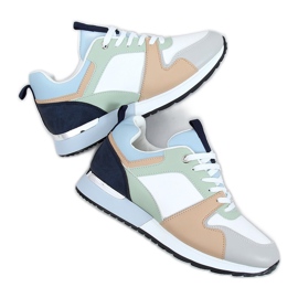 Multicolored sports shoes B0-671 Blue