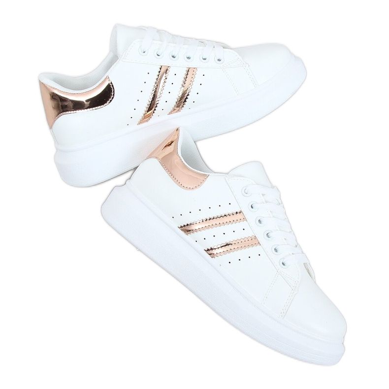 White women's sneakers VL139P Champagne