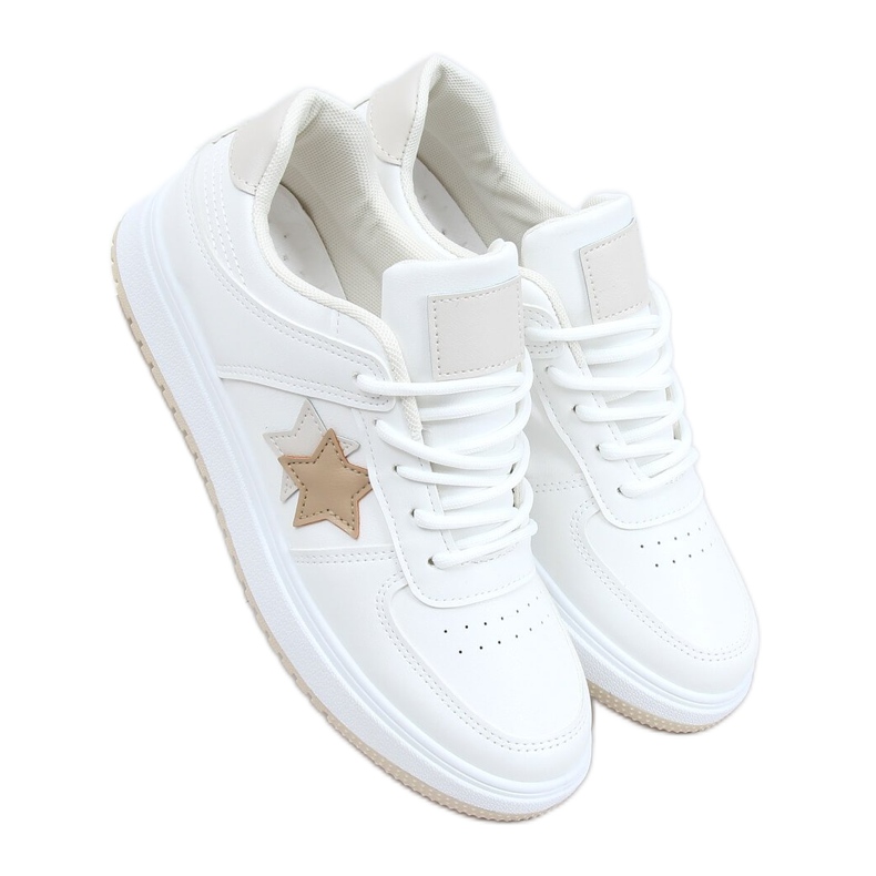 Women's ecru sneakers BL229P Beige