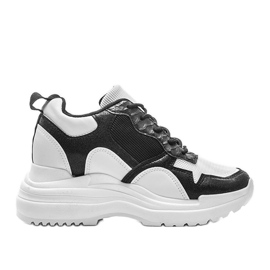 Black and white sneakers on the wedge Alexandra