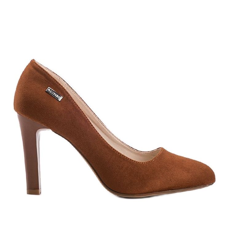 Brown pumps on a Lizette stiletto heel