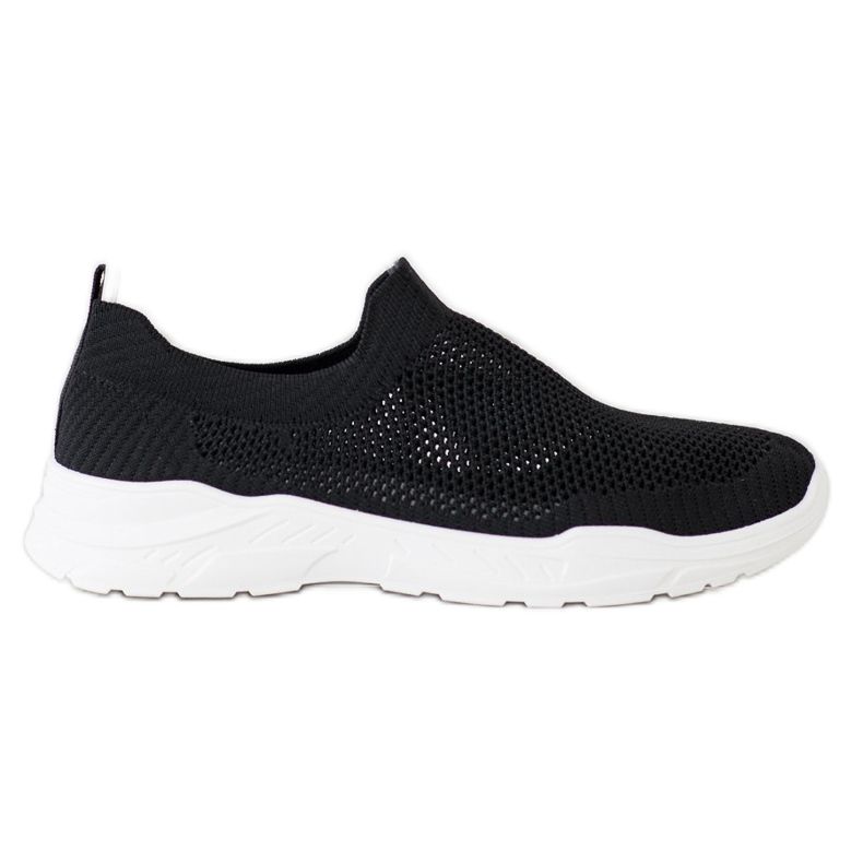 Ideal Shoes Slip-on Shoes With Mesh black