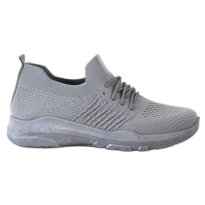 SHELOVET Comfortable Gray Sport Shoes grey