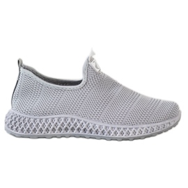 SHELOVET Spring Openwork Slipons grey