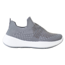 Renda Gray Sneakers With Crystals grey