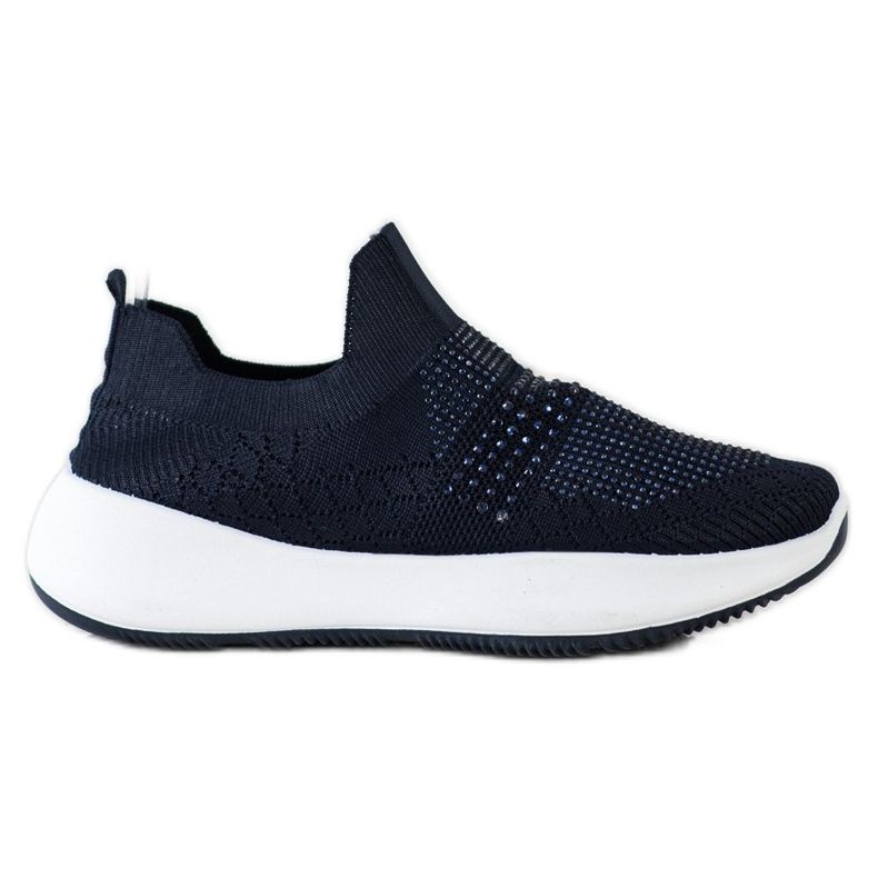Renda Granite Sneakers With Crystals navy blue