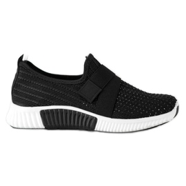 SHELOVET Sports shoes with crystals black