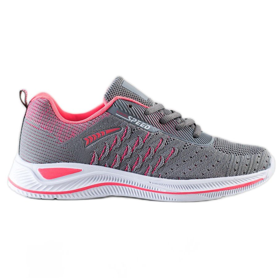 Grey and pink running shoes clearance