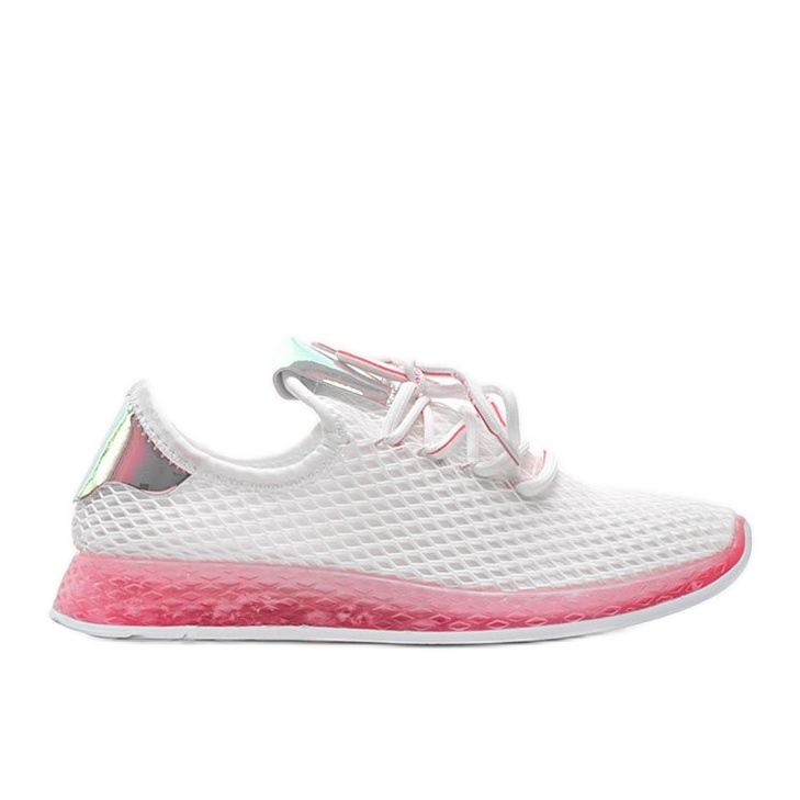 Marley white and pink slip-ons