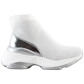 SHELOVET High Textile Sneakers white