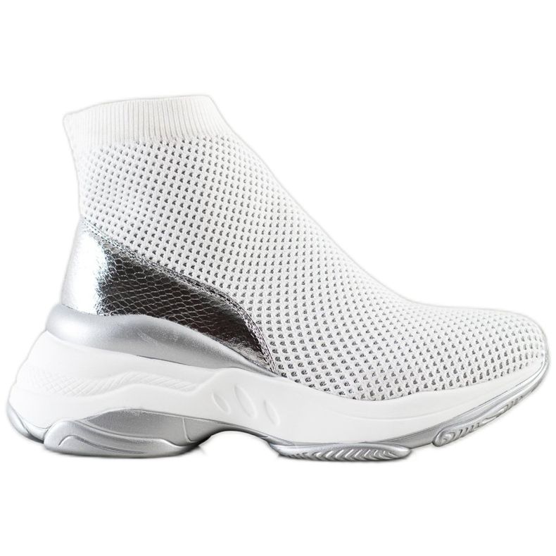 SHELOVET High Textile Sneakers white