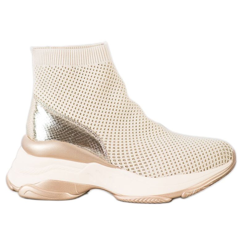 SHELOVET High Textile Sneakers beige