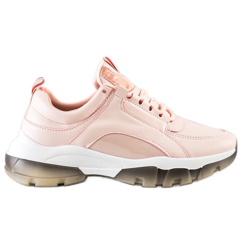 SHELOVET Pink Sneakers With Eco Leather