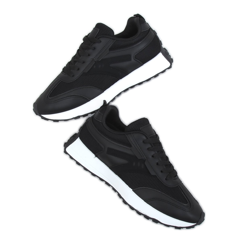 Black sports shoes 6115 Black