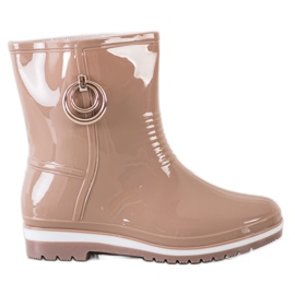 Bona Galoshes With Golden Ornament beige