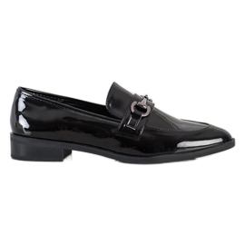 S. BARSKI Elegant Moccasins In Spitz black S. BARSKI Elegant Moccasins In Spitz black