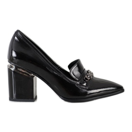 S. BARSKI Stylish lacquered pumps black
