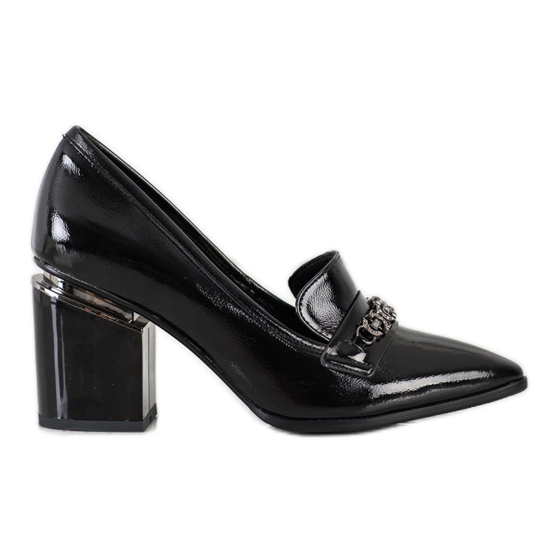 S. BARSKI Stylish lacquered pumps black S. BARSKI Stylish lacquered pumps black