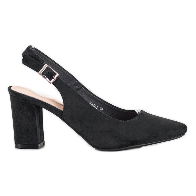 Pumps with an open heel by Sergio Leone black