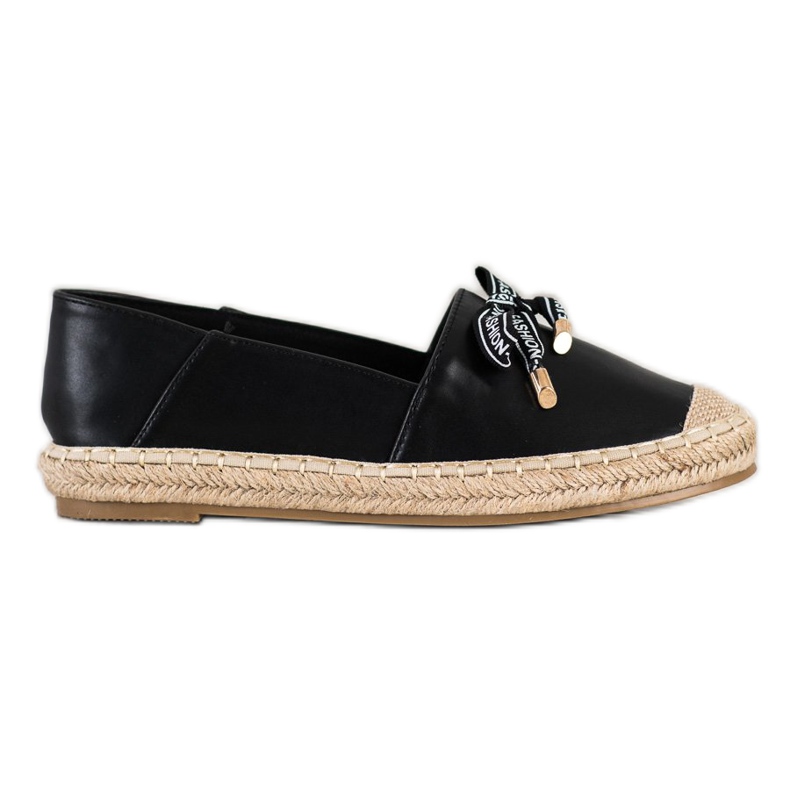 S. BARSKI Black Espadrilles With Eco Leather S. BARSKI Black Espadrilles With Eco Leather