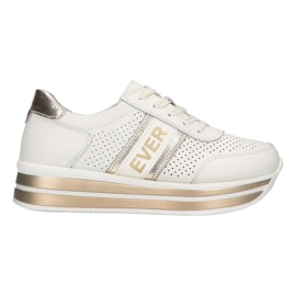 Ever Sports shoes for women Filippo DP1414 white and gold golden