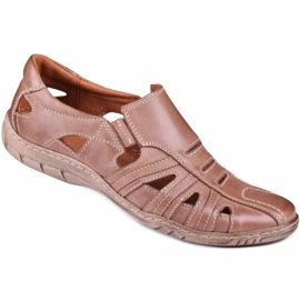 Kampol Men's openwork shoes for summer 16/13 brown