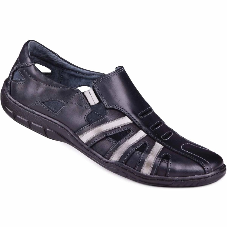 Kampol Men's openwork shoes for the summer 16/10 black