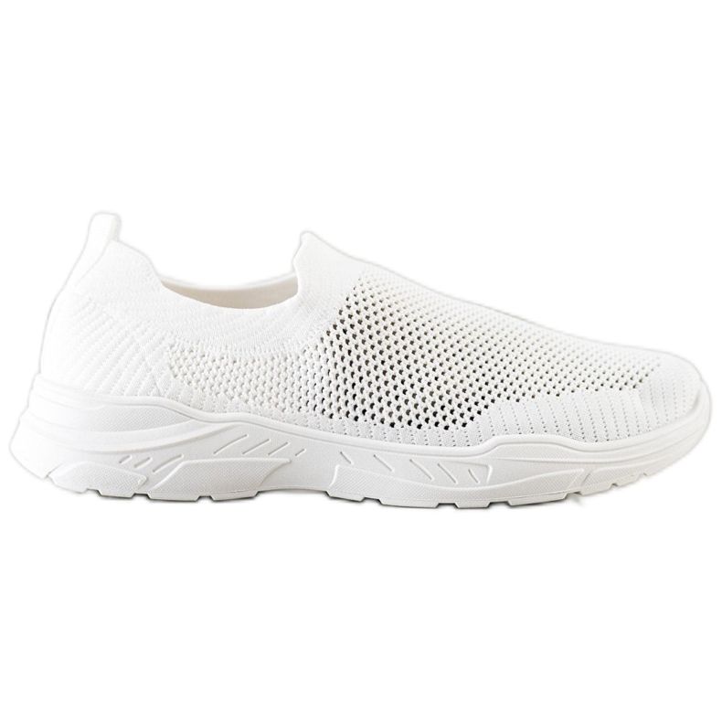 Ideal Shoes Slip-on Shoes With Mesh white