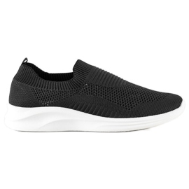 Ideal Shoes Black Sports Slipons Ideal Shoes Black Sports Slipons