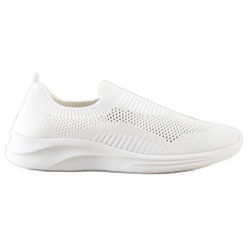 Ideal Shoes White Sports Slipons
