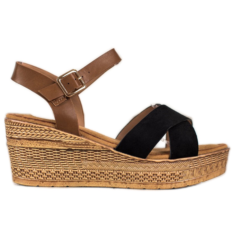 S. BARSKI Sandals Na Koturnie S.BARSKI brown black S. BARSKI Sandals Na Koturnie S.BARSKI brown black